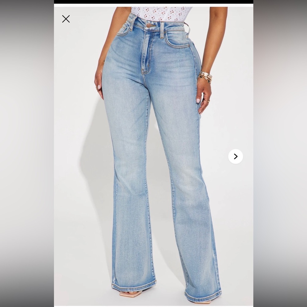 Fashion Nova -Let them know flare stretch jean - High-Rise Flare Jeans XS NWT’s